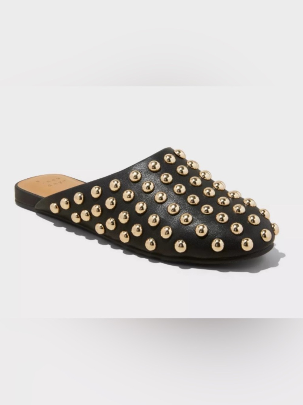 New with tags A New Day Studded Slide On Flats 8 gold hardware - Picture 2 of 8